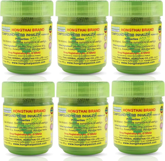 Hong Thai Yadom Groene Inhaler – Thaise Kruidenneusinhaler (6-PACK)