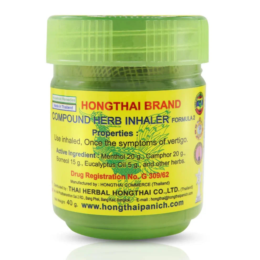 Hong Thai Yadom Groene Inhaler – Thaise Kruidenneusinhaler (2-PACK)